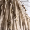 Elegant Ivory Hand-Embroidered Organza Lehenga Set