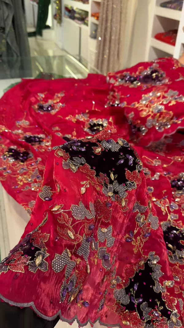 186-2.png Scarlet Bloom Handcrafted Lehenga Set