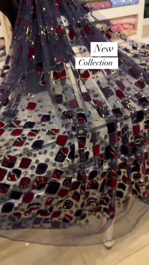 188-1.png Midnight Mosaic Navy Blue Embellished Saree