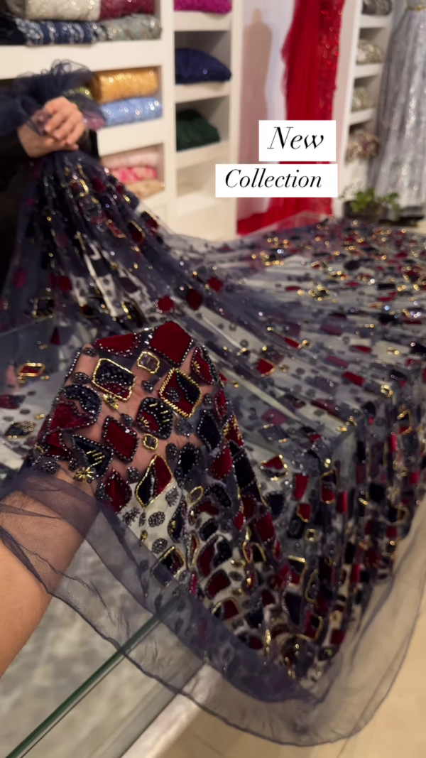 188-2.png Midnight Mosaic Navy Blue Embellished Saree
