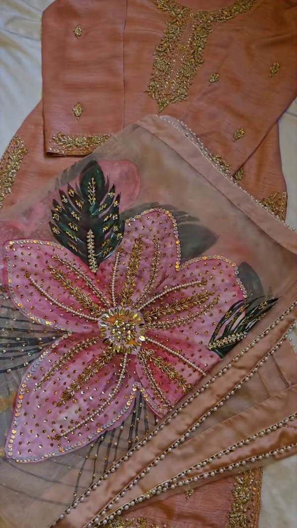 Blush Radiance Embroidered Ensemble