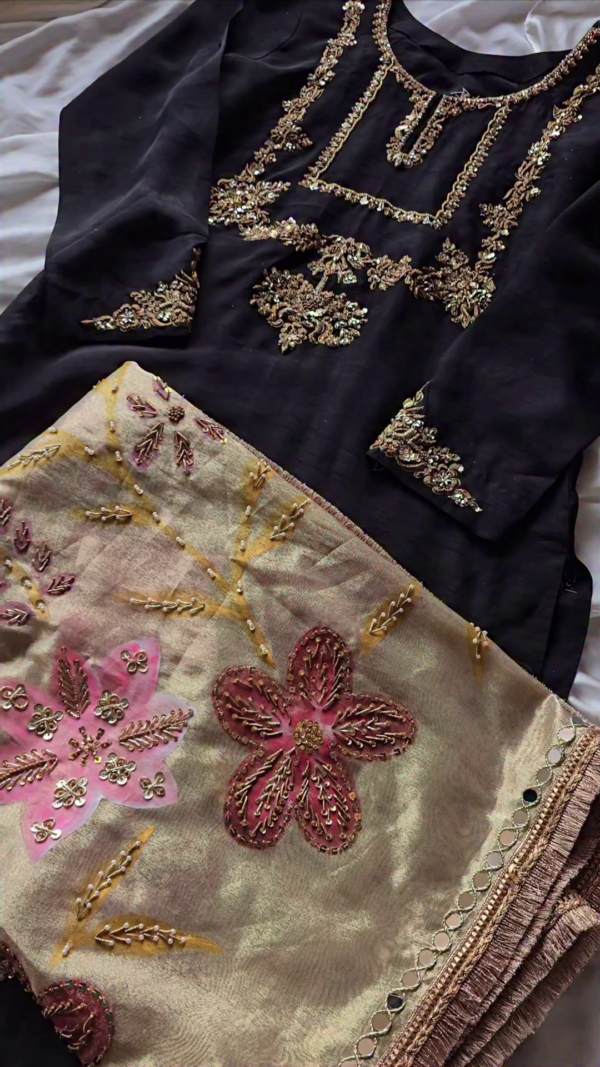 Midnight Elegance Black Kurta