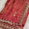 201-2.png Royal Red Silk Suit with Heavy Embroidery