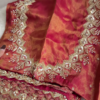 201-3.png Royal Red Silk Suit with Heavy Embroidery