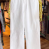 Lime Mesh Shirt Co-ord Set with White Ribbed Tank & Wide-Leg Trousers