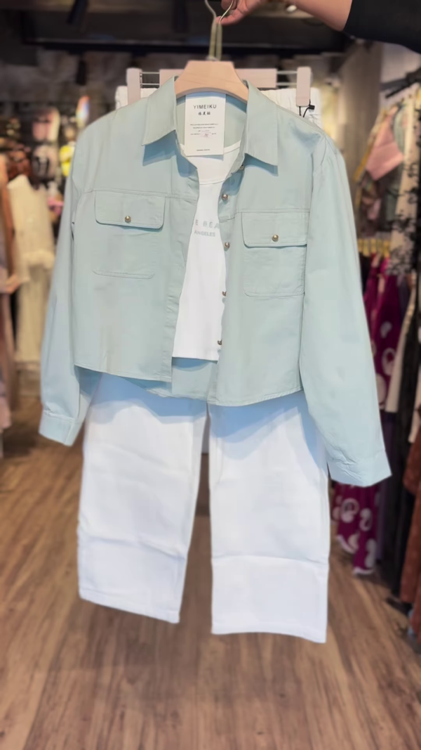24-2-1-1.png Seafoam Utility Shirt Co-ord with Graphic White Tee & Wide-Leg Trousers