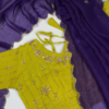 2620-1.png Premium Mustard Embroidered Blouse with Elegant Purple Dupatta Set