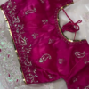 Premium Magenta Embroidered Designer Blouse with Elegant Pastel Dupatta Set