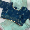 Premium Maroon & Antique Gold Heavy Embroidered Designer Blouse with Dupatta Set