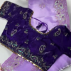 Premium Maroon & Antique Gold Heavy Embroidered Designer Blouse with Dupatta Set