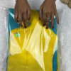 Vibrant Yellow Designer Hand-Embroidered Blouse with Ombre Dupatta Set
