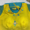 Vibrant Yellow Designer Hand-Embroidered Blouse with Ombre Dupatta Set
