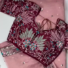 Royal Purple Heavy Embroidered Designer Blouse with Sequin Dupatta Set