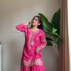2639-2.png Rochani Pink Bandhani Print Designer Sharara Set