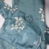 Lilac Orchid Embroidered Designer Blouse with Scalloped Dupatta Set