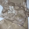 Lilac Orchid Embroidered Designer Blouse with Scalloped Dupatta Set