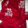 Lilac Orchid Embroidered Designer Blouse with Scalloped Dupatta Set