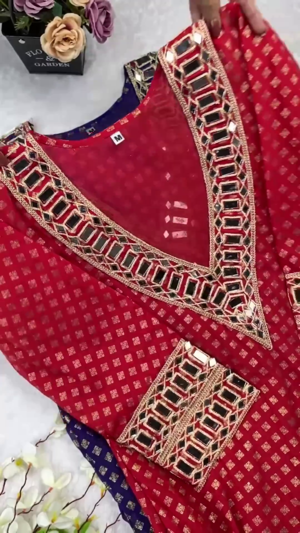 Celestial Mirror-Work Designer Kurti Collection