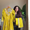 2648-2.png Sunlight Yellow Designer Anarkali Set with Scalloped Embroidery