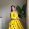 2648-5.png Sunlight Yellow Designer Anarkali Set with Scalloped Embroidery