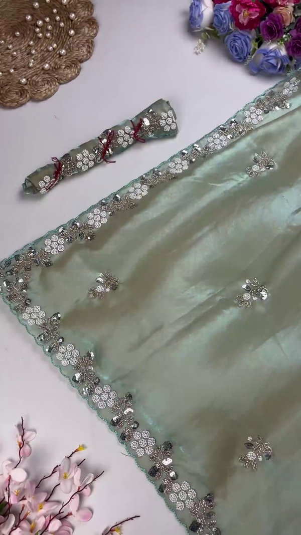 2649-2.png Royal Rani Pink Heavy Embroidered Designer Saree with Sequin Accents