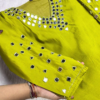 Lime Olive Mirror-Work Designer Kurta Set