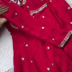 2662-2.png Majestic Rani Pink Scalloped Designer Gown