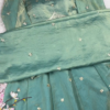 Iridescent Sea-Foam Scalloped Anarkali Gown