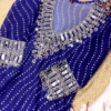 Vibrant Rani Pink Bandhani Anarkali with Heavy Mirror Work