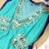 Vibrant Rani Pink Bandhani Anarkali with Heavy Mirror Work