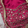 Vibrant Rani Pink Silk Anarkali with Heavy Mirror Artistry