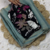 Midnight Black Floral Sequin-Embellished Blouse