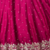 Grand Fuchsia Pink Anarkali with Floral Zari Artistry