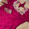 Grand Fuchsia Pink Anarkali with Floral Zari Artistry