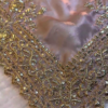 Luminous Rose-Gold Sequin Scalloped Dupatta