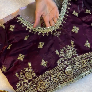 2677-2.png Luminous Rose-Gold Sequin Scalloped Dupatta