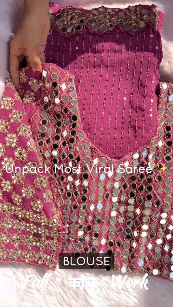 2678-2.png Mauve Pink Mirror-Work Designer Saree Set