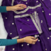 Royal Purple Anarkali with Scalloped Zari Borders