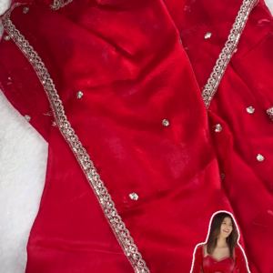 2685-1.png Radiant Crimson Red Anarkali with Scalloped Zari Artistry