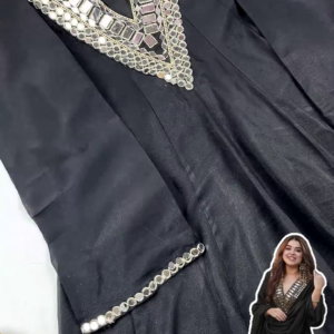 2688-3.png Grand Midnight Black Mirror-Work Sharara Set