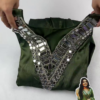 2689-3.png Luminous Moss Green Mirror-Work Sharara Set