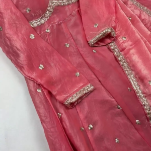 2691-1.png Radiant Peach Pink Anarkali with Scalloped Zari Artistry