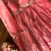 Ethereal Rose Pink Anarkali with Scalloped Zari Artistry