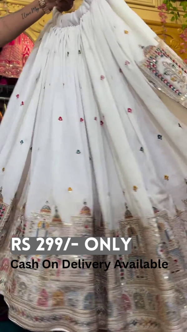 27-3-1.png Royal White & Teal Embroidered Lehenga Set – Majestic Elegance
