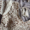2700-2.png Luminous Cream Saree with Ornate Geometric Artistry