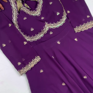 2702-3.png Royal Purple Anarkali with Scalloped Zari Detailing