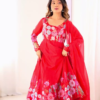 2704-3.png Vibrant Crimson Floral Anarkali Set