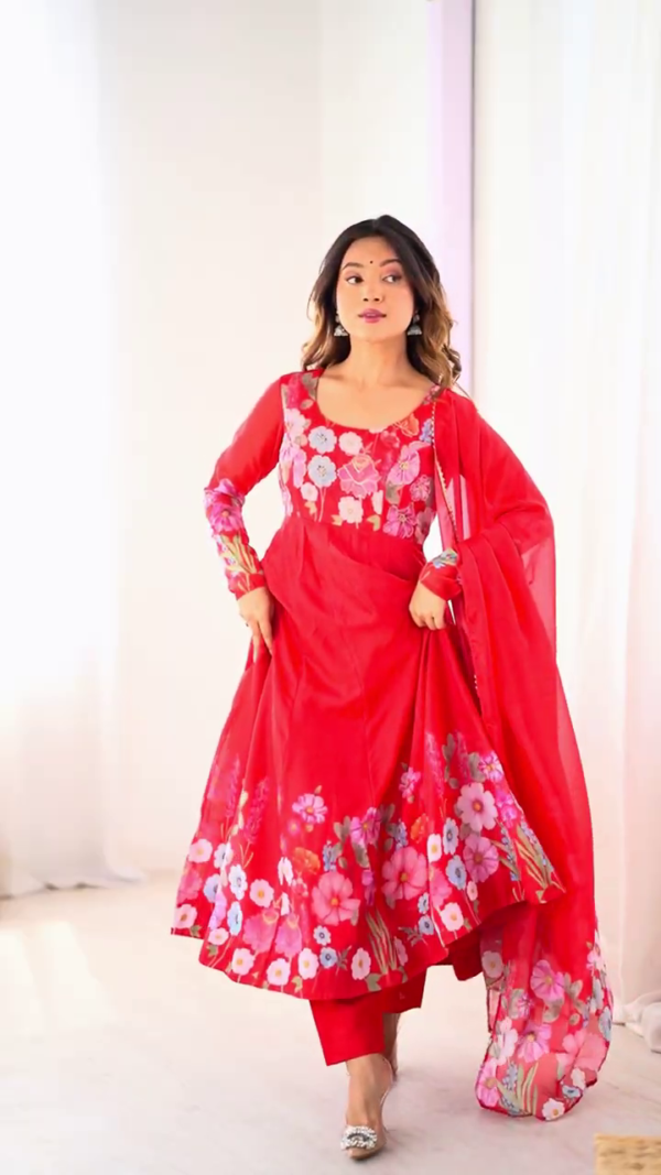 2704-3.png Vibrant Crimson Floral Anarkali Set
