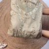 Grand Champagne Mirror-Work Anarkali Set