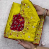 2710-4.png Sun-Kissed Yellow Patola Fusion Saree Set
